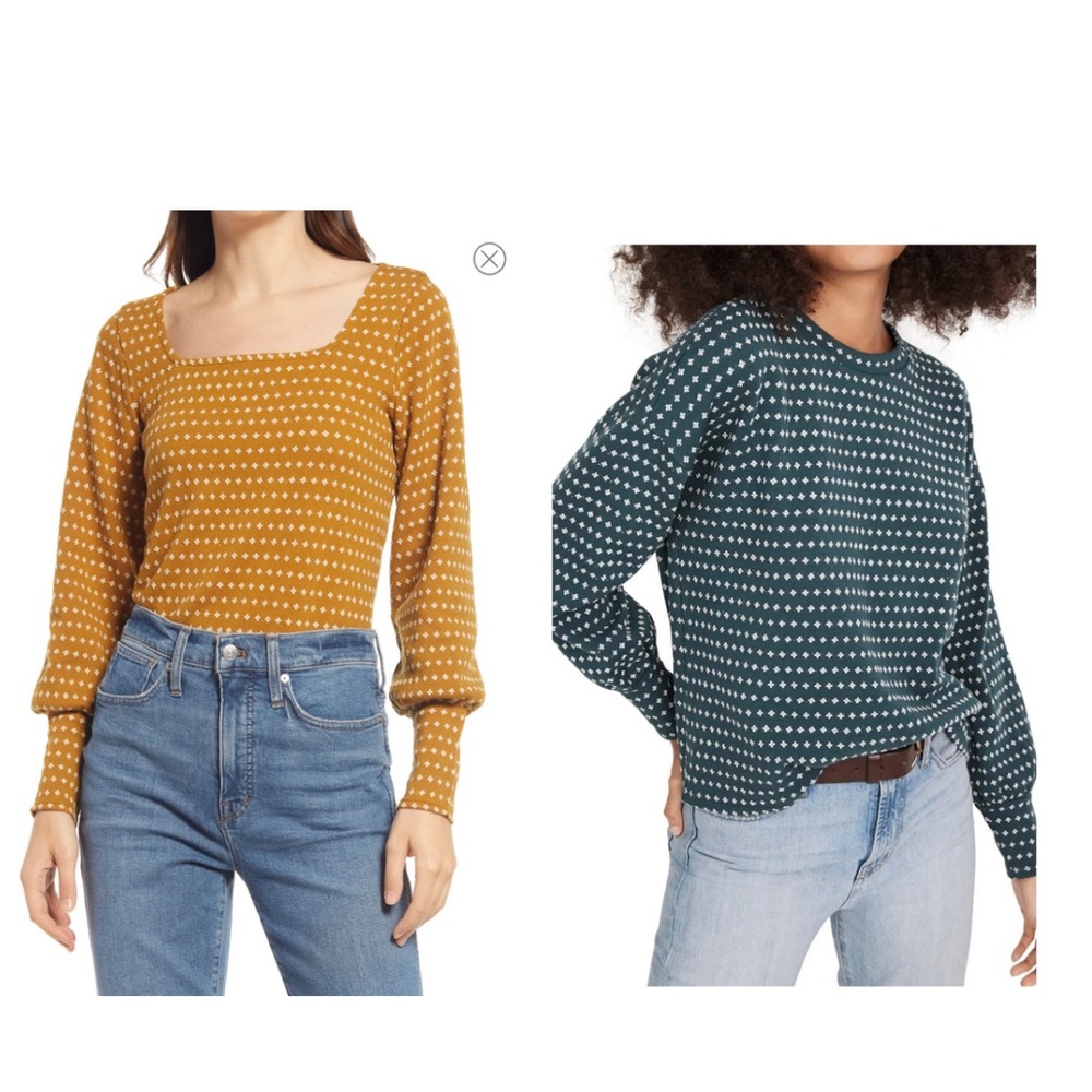 * 2 for 1 * Madewell Jacquard Puff Sleeve Sweaters